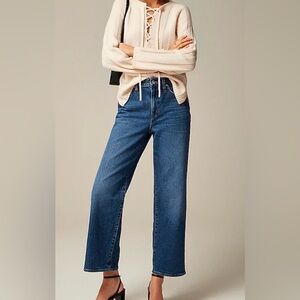 100% cotton J.Crew, high-rise straight jeans, ankle length.